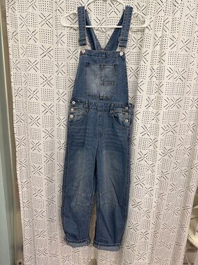 Classic Denim Barrel Overalls - Light Blue